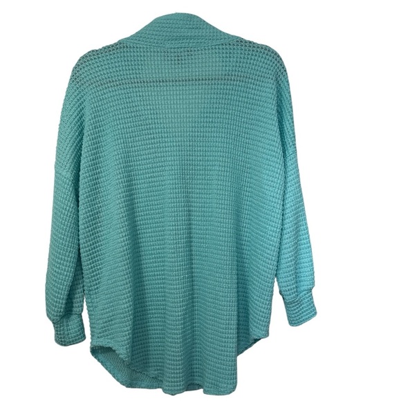 Hudson Gray Waffle Knit Button Down Shacket Shirt - Picture 6 of 6